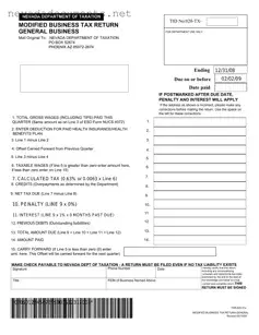 Nevada Modified Tax Return Form