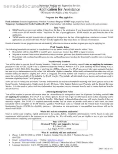 Nevada Welfare Division Form